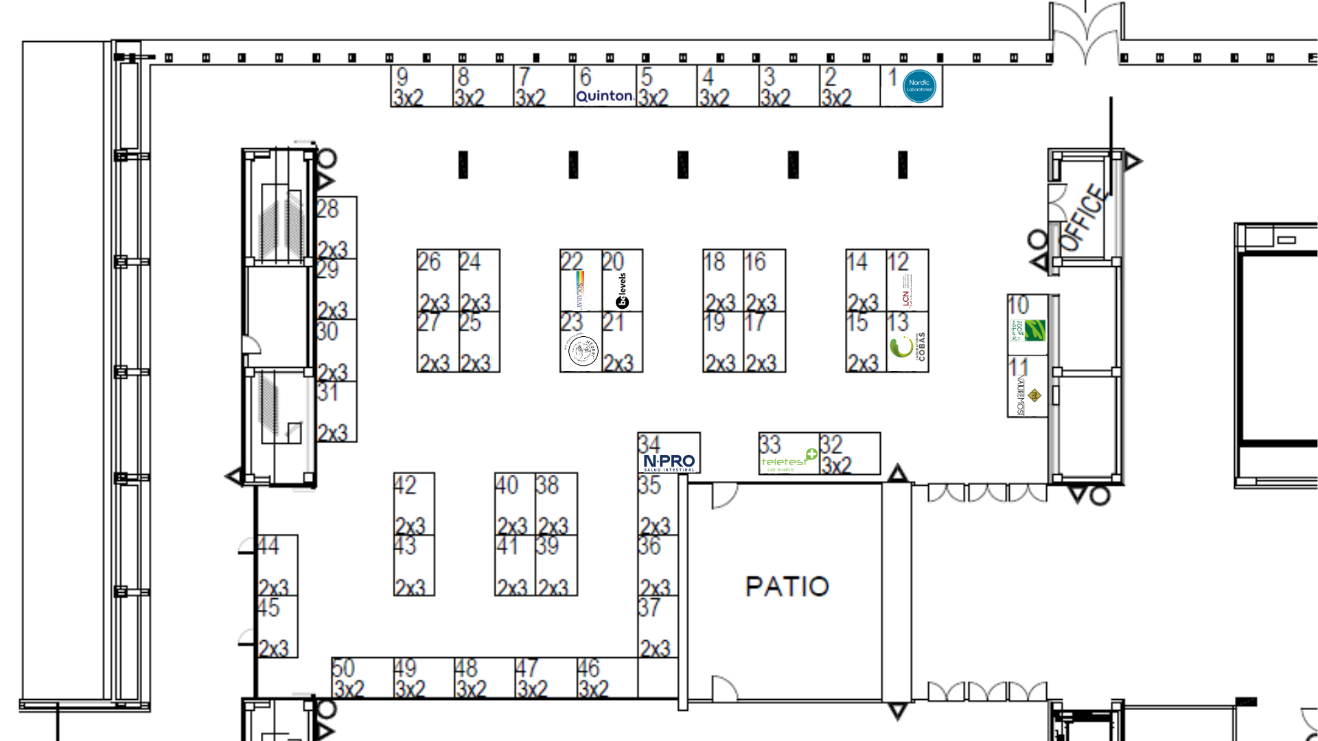 XI Congreso – Plano Stands 28-10-75